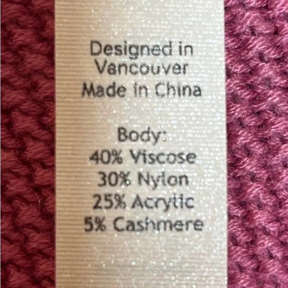 lululemon cashmere blend cashlu crossover pink open back sweater